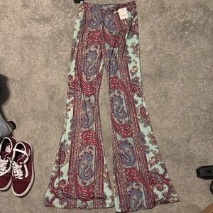 Sold at free people: Novella Royale Multicolor Paisley Wide Leg Pants